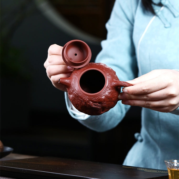 Hidden Dragon for Spring Yixing Purple Clay Pot Kung Pure Handcrafted Fu Tea Set 250ml