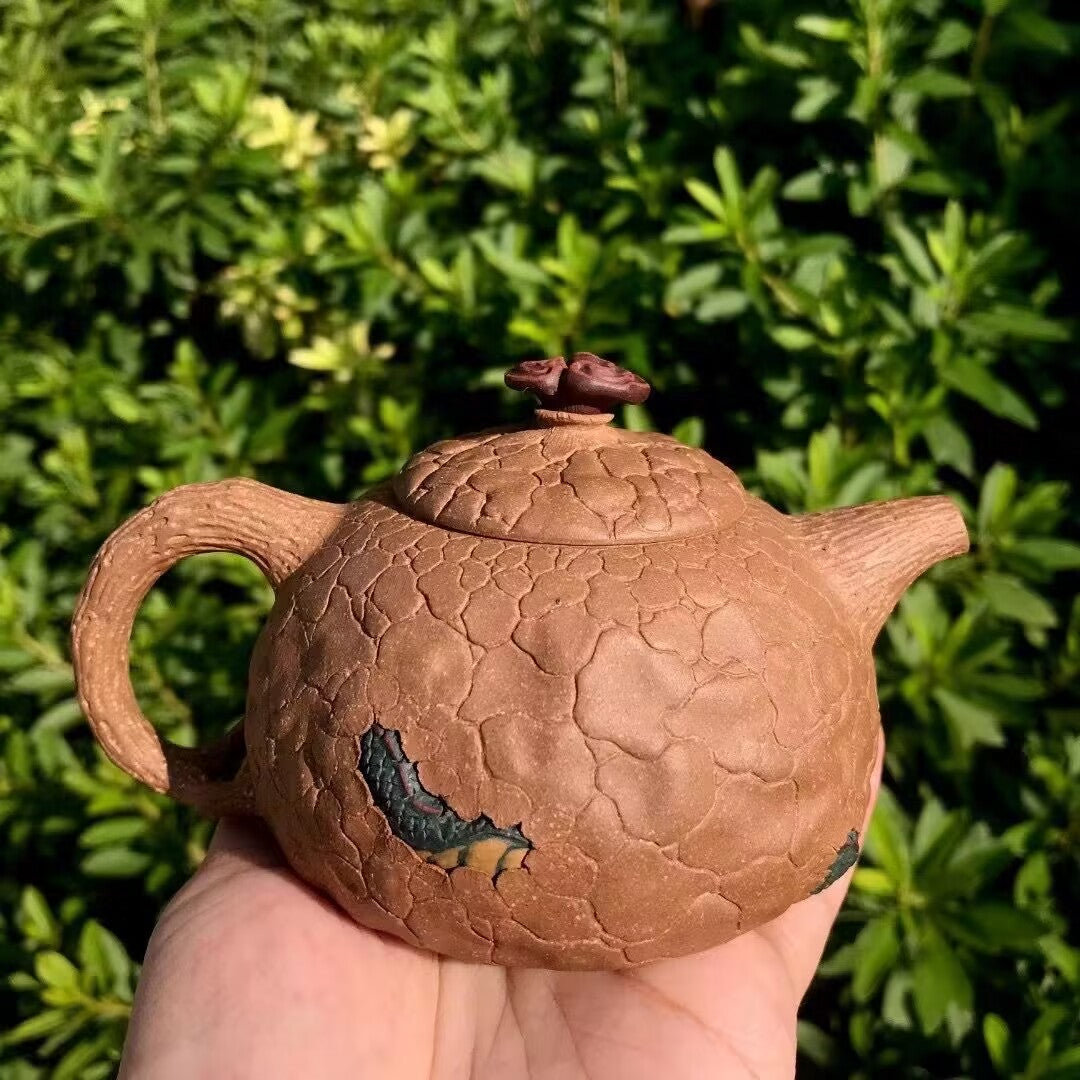 Hidden Dragon for Spring Yixing Purple Clay Pot senior craftsman Zou Xu Min craftsman 240ml