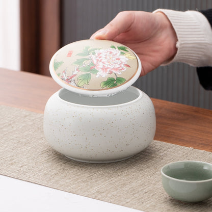 Caja de regalo de cerámica para almacenamiento de té, juego de té que viaja