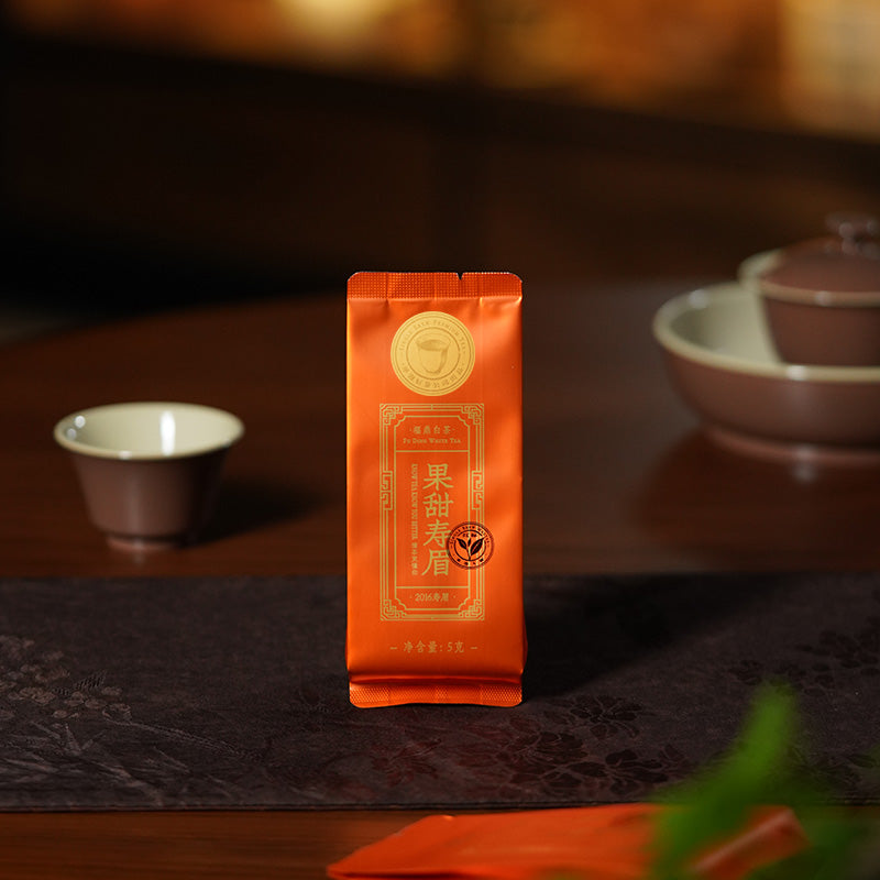 果甜寿眉 2016 Fruity-Sweet Shou Mei White Tea | 5g Single-Serve Pouch - description