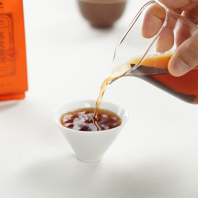 陈皮普洱 Chenpi Pu-er Tea | 2022 Ripe Pu-er + 2020 Chenpi | 6g Single-Serve Pouch - description